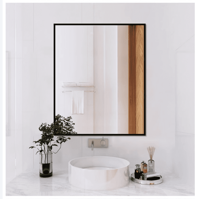adecrznpwro3160.png Custom Durable Gold Metal Frame Wall Hanging Modern Hotel Home Bathroom Mirror Factory Customizable Rectangular Square Shape - WOSEN Mirror