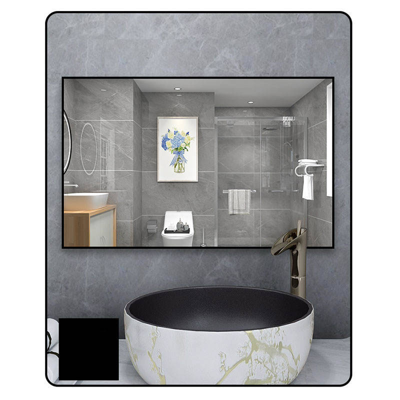 aesa45b1bld2079.jpg Shower Room Aluminum Alloy Metal Frame Simple Explosion-proof Wall Mounted Cosmetic Mirror Home Decor Bathroom Mirror - WOSEN Mirror