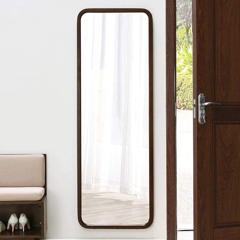 aftuuxojeha18138.jpg WOSEN Hot Sale Home Decoration Fitting Room Solid Wood Round Corner Stand Mirror Standing Floor Solid Wood Mirror - WOSEN Mirror