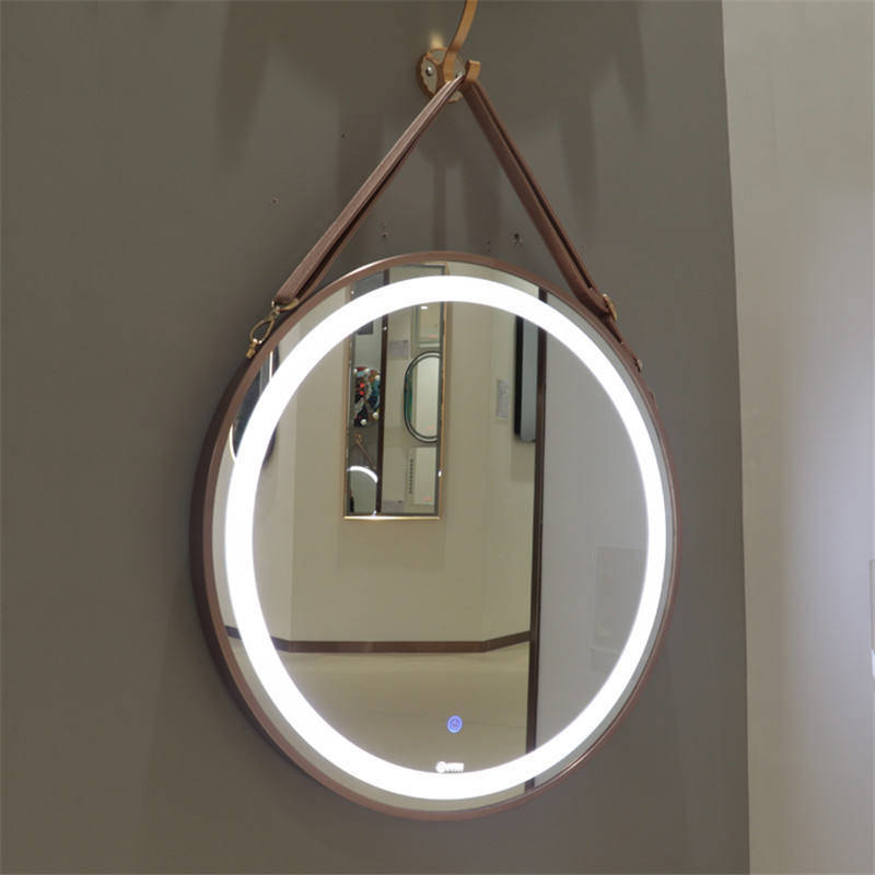 Hot Sale Round Led Mirror with Belt Illuminated Wall Mounted Mirror Quality Aluminum Framed Touch Screen Mirror - WOSEN Mirror