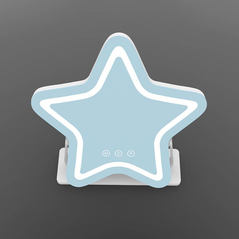 atuo55n1hby6628.jpg Factory Customized Star Shape Hollywood Makeup Mirror Intelligent Three Color Dimming Desktop LED Vanity Mirror with Light - WOSEN Mirror