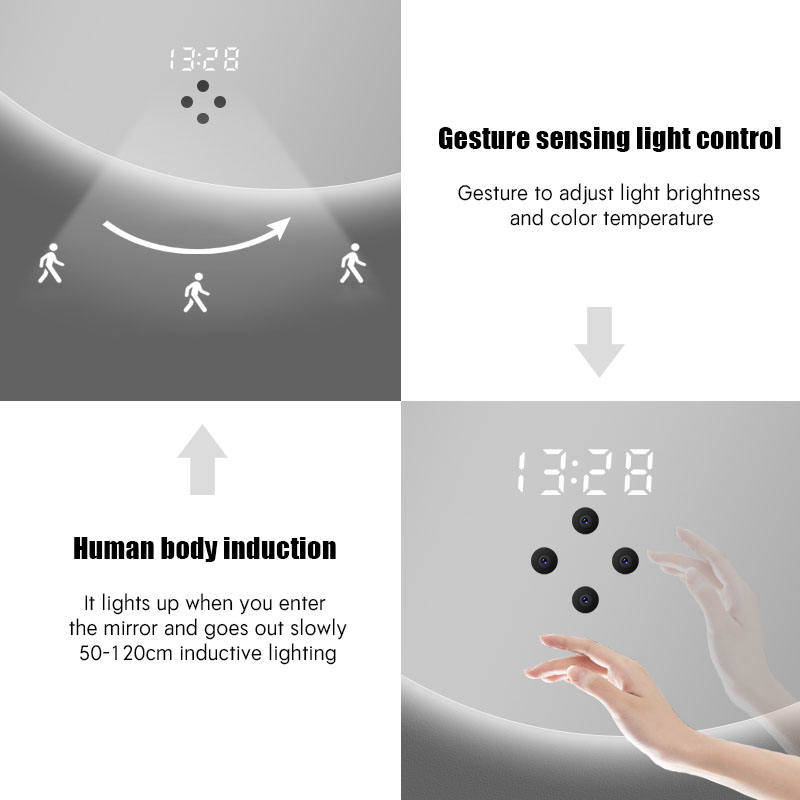 b0wuwxtmy5x5767.jpg Simple Frameless LED Smart Bathroom Mirror with Lights Wall Mounted Round Frameless Mirror Screen with Functions Customized - WOSEN Mirror