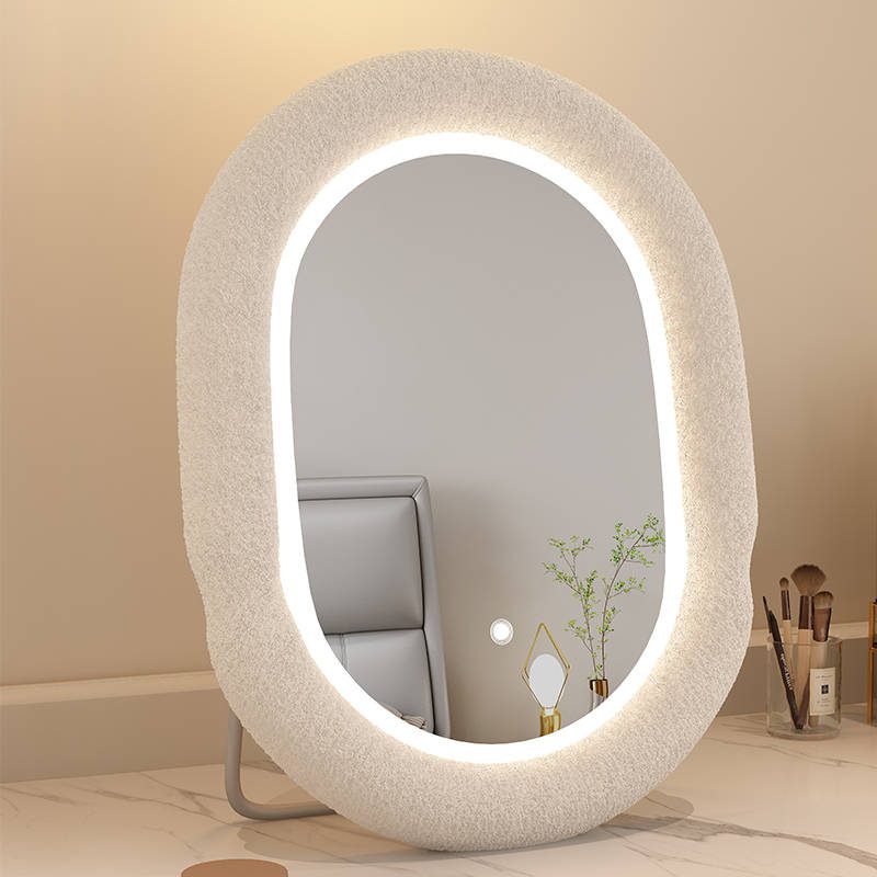 Luxury Advanced Sense Smart Dressing Table Mirror Master Bedroom Desktop Makeup Cosmetic Mirror with Special-Shaped Light - WOSEN Mirror