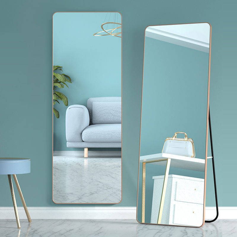 bfojsv3pmkt19915.jpg Modern Rectangular Dressing Mirror with Aluminum Alloy Frame Handmade Full Body Mirror for Wall for Household Bedroom Floor Use - WOSEN Mirror