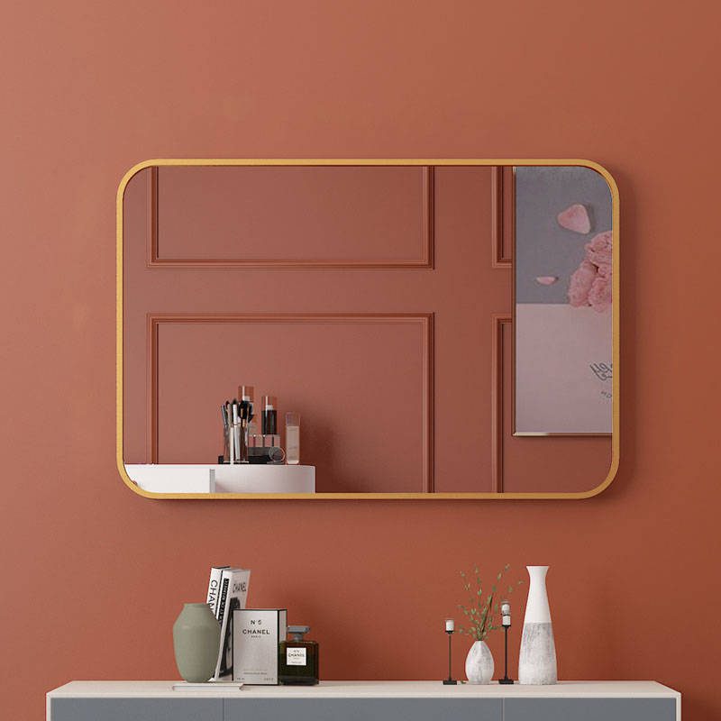 Aluminum Alloy Dressing Table Decorative Mirrors Wall Modern Hanging Vanity Mirror Bathroom square Mirror - WOSEN Mirror