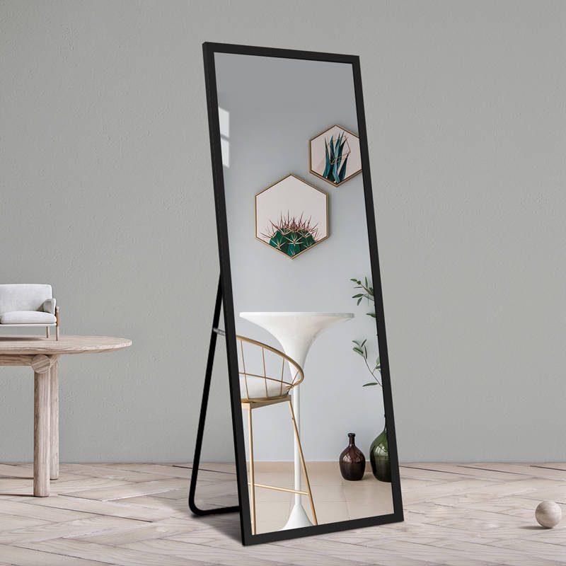 bzgdwkcfznc19099.jpg Retro Style Hardwood Flooring Living Room Decorative Mirror Stand High Definition Silver Glass Dressing Mirror - WOSEN Mirror