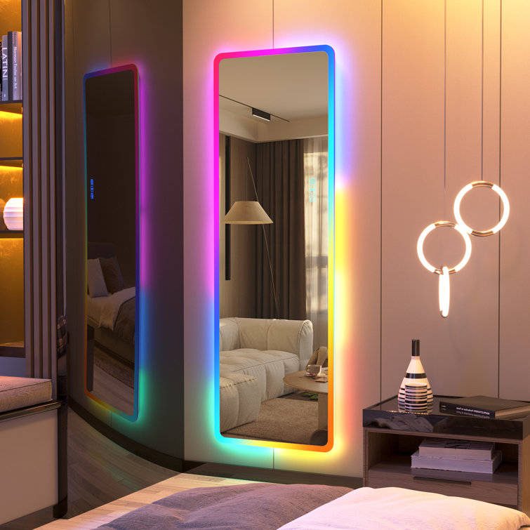 bzkw4wnziep17006.jpg Led Bathroom Mirror With Lights, Anti-fog, Dimmable, Rgb Backlit + Front Lighted, Bathroom Vanity Mirror for Wall - WOSEN Mirror