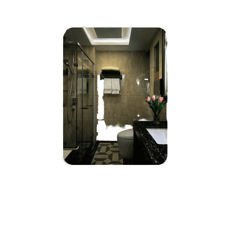 Hot Selling Led Mirror Wall Hanging Mirror With Frosted Edge Intelligent Touch Screen square Bathroom Mirror - WOSEN Mirror
