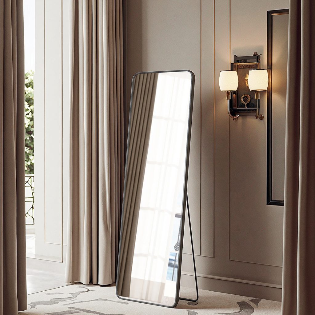 cagqvlnf3es20332.png Black Gold Alloy Frame Full Body Mirror for Hotels and Home - WOSEN Mirror