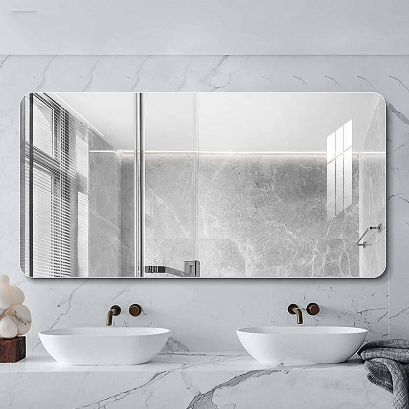 cgv4khirjl22846.jpg Frameless Bathroom Mirror Wall Mount Mirror with Large Explosion-proof Corner High-definition Glass Mirror - WOSEN Mirror