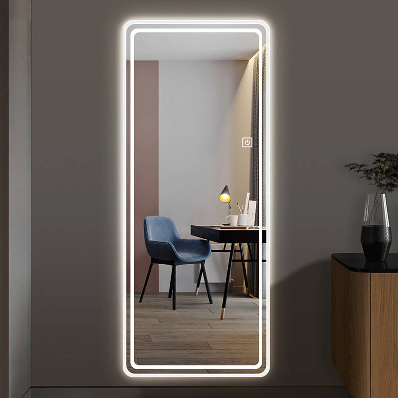ckedfasmxvs12676.jpg Intelligent Full Body Dressing Mirror Rounded Corner Household Fitting Mirror with Led Lights Wall Full Mirror - WOSEN Mirror