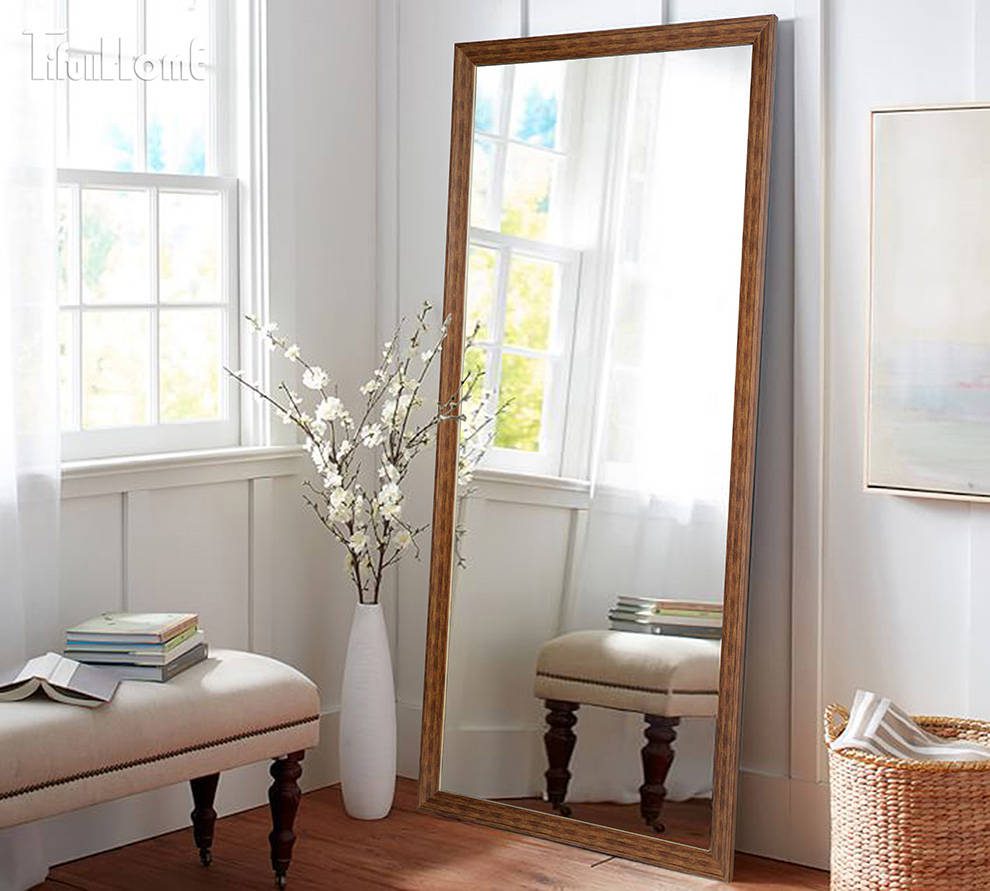 cla5jqzysud17630.jpg Contemporary Luxury Home Bathroom Wall Mirror Modern Framed Design Compact Pattern Wood Plastic Iron Material for Decorative Use - WOSEN Mirror