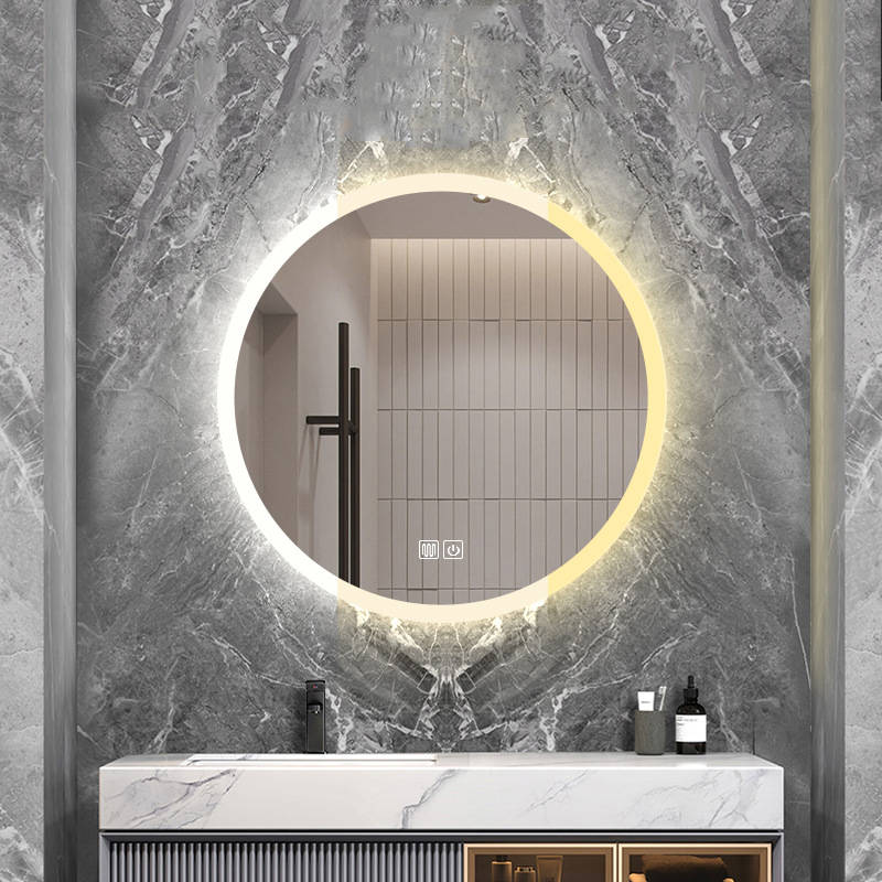 cosb0iytyuv5523.jpg Modern LED Illuminated Frameless round Bathroom Mirror with Antifog Smart Lighting for Hotels Graphic Design Solution - WOSEN Mirror