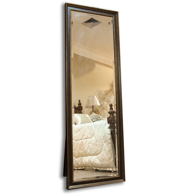 coukwkcnum217397.jpg European Style Full Length Floor Stand Mirror Plastic Retro Wood Grain All-season Compact - WOSEN Mirror