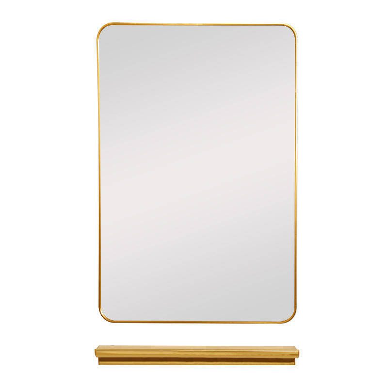cq34al24p202210.jpg Aluminum Alloy Framed Bathroom Mirror Wall Hanging Decor Mirror square Cosmetic Mirror Gold Explosion-proof - WOSEN Mirror