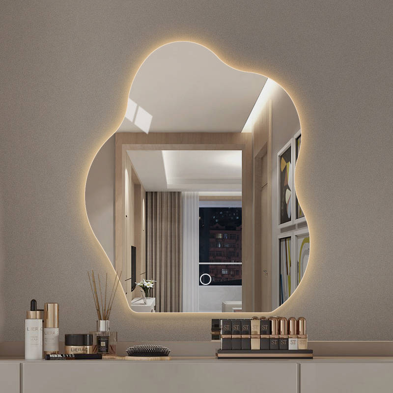 czvj231knh55680.jpg Creative Irregular Wavy Mirror Asymmetrical Home Decor Frameless Dress Wall Mirrors Decor Wall - WOSEN Mirror