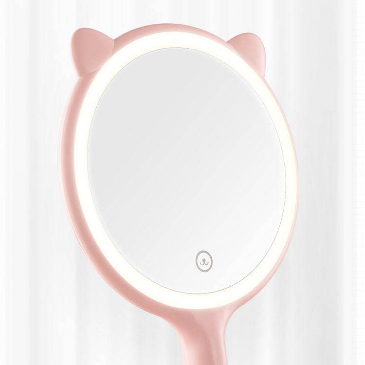 db5efmdptzo6482.jpg Portable Cat-Shaped Smart Vanity Mirror Delicate LED Handheld Cosmetic Makeup Glass Mirror - WOSEN Mirror