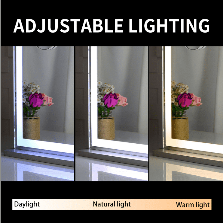 ddy2otbhwpa7473.png Large Frameless Lighted Vanity Mirror with LED Fill Light Personalized Cosmetic Makeup Mirror - WOSEN Mirror
