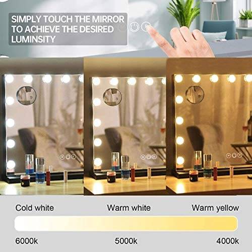 di0z3adk3l15654.jpg LED Dimming Hollywood Makeup Lighting Mirror, Suitable for Dressing Room Desktop Wall Mounted - WOSEN Mirror
