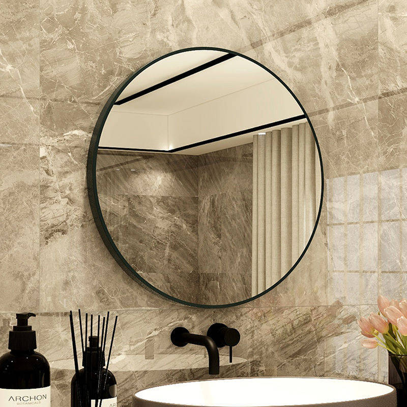 di1dkq0twn43071.jpg Nordic Minimalist Bathroom Mirror Household Wall Hanging Circular Mirror Aluminum Alloy Round Cosmetic Mirror - WOSEN Mirror