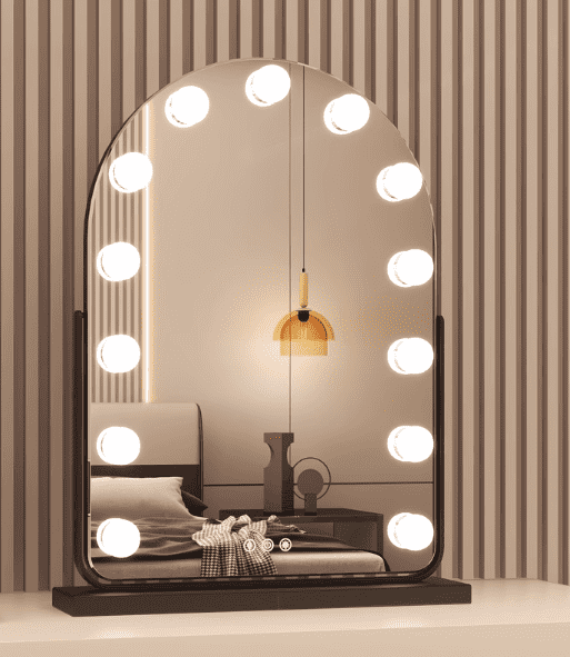 dlv1wotgesn6168.png Modern LED Dressing Mirror with Lamp Smart Home Desktop Makeup Mirror Master Bedroom Internet Celebrity Design for Bedroom - WOSEN Mirror