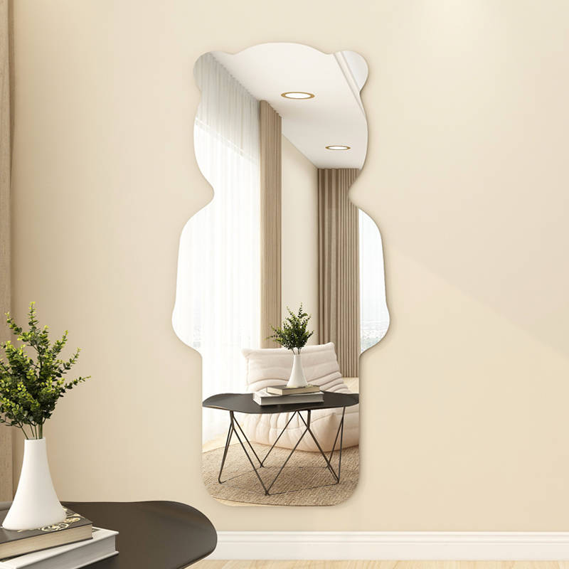ec5eohno0lv9529.jpg Simple Bear Shape Mirror Full Length Body Household Dressing Mirror Student Dormitory Cute Fitting Mirror Adhesive Wall Mounted - WOSEN Mirror