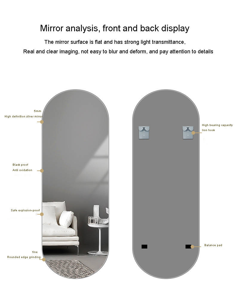 ecipdnq3oko1946.jpg Large Frameless Full Body Decorative LED Backlit Bathroom Mirror Glass Wall Mirror for Home Interior Design - WOSEN Mirror