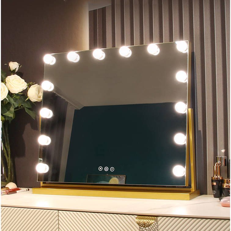 eedp0hooo558260.jpg Hollywood Style hd Desktop Makeup Mirror Bedroom Dresser LED Lamp Smart Glass Mirror - WOSEN Mirror