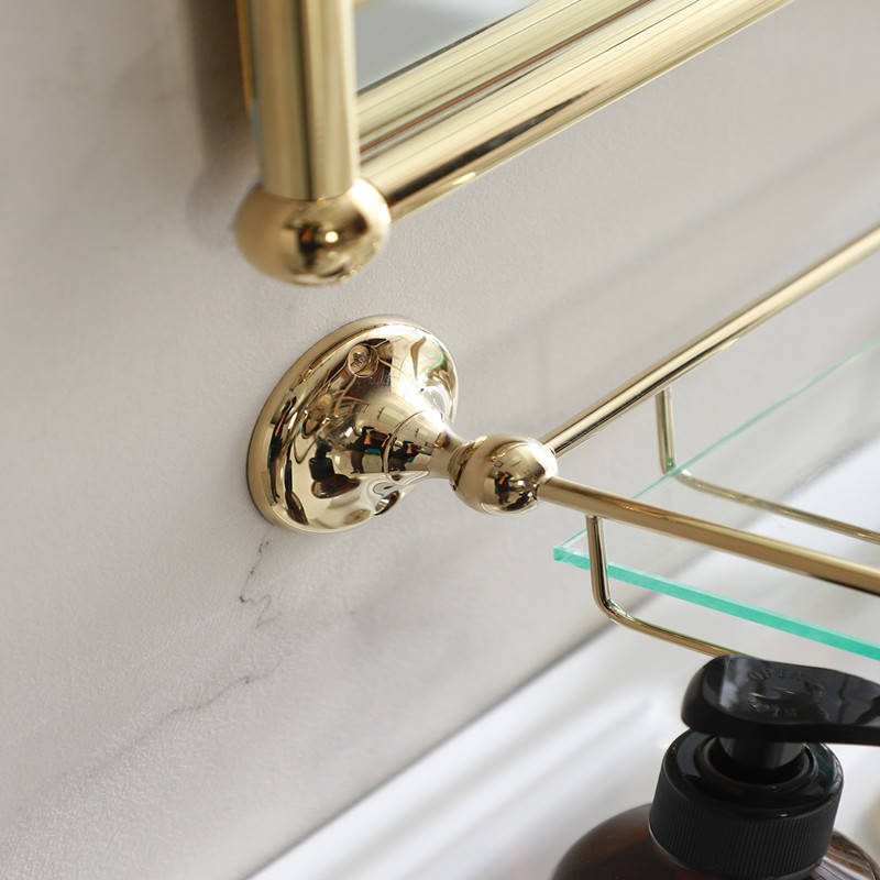 eh3cvqbdyps1875.jpg Retro Arched Led Bathroom Mirror Gold Household Wall Hung Makeup Mirror LED Backlight Wall Mirror - WOSEN Mirror