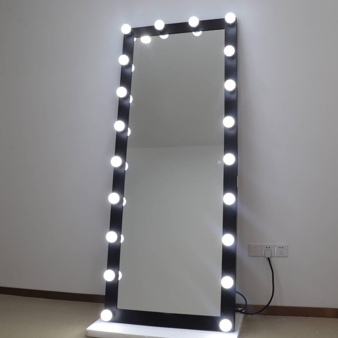 Manufacturer Wholesale Hollywood Studio Full-size Mirror, Living Room Vertical Make-up Table, Floor Mirror with Bulb - WOSEN Mirror