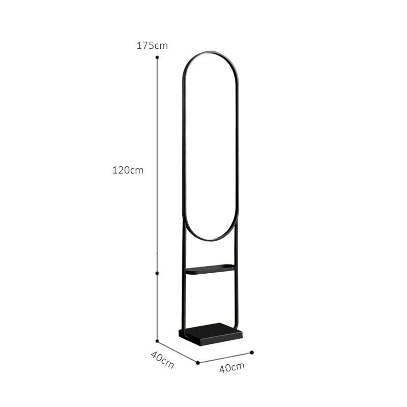 exg3oyyfnjg16290.jpg Contemporary Full-Length Ins Wind Wrought Iron Design Mirror with Shelf for Girls’ Bedroom Wall-Mounted for Hotels - WOSEN Mirror
