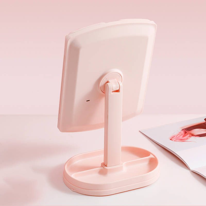 fbs15h3kglg5185.jpg Trifold Travel Foldable Mirror LED Vanity Mirror Lights Portable Makeup Mirror with Lights White - WOSEN Mirror