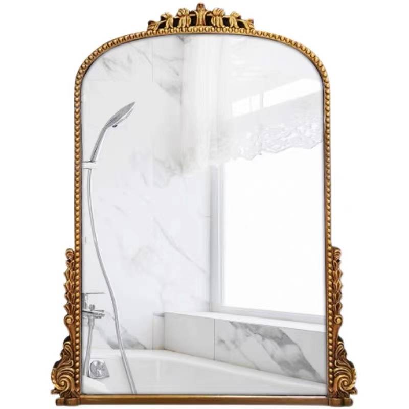 Wholesale Large Arch Wall Decor Gold Mirror Modern Luxury for Home Hotels Fireplace Living Room Standing Mirror - WOSEN Mirror