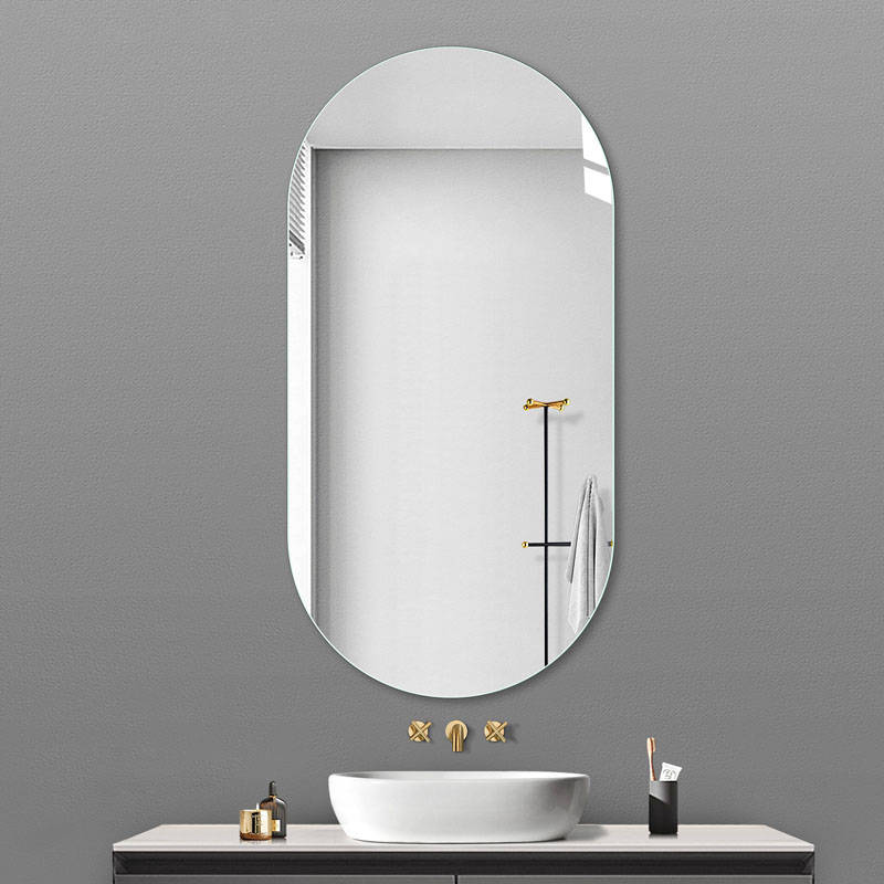 Factory Customized Frameless round Silver Mirror Modern Illuminated Hanging Wall Mirror for Bathroom for Hotels - WOSEN Mirror