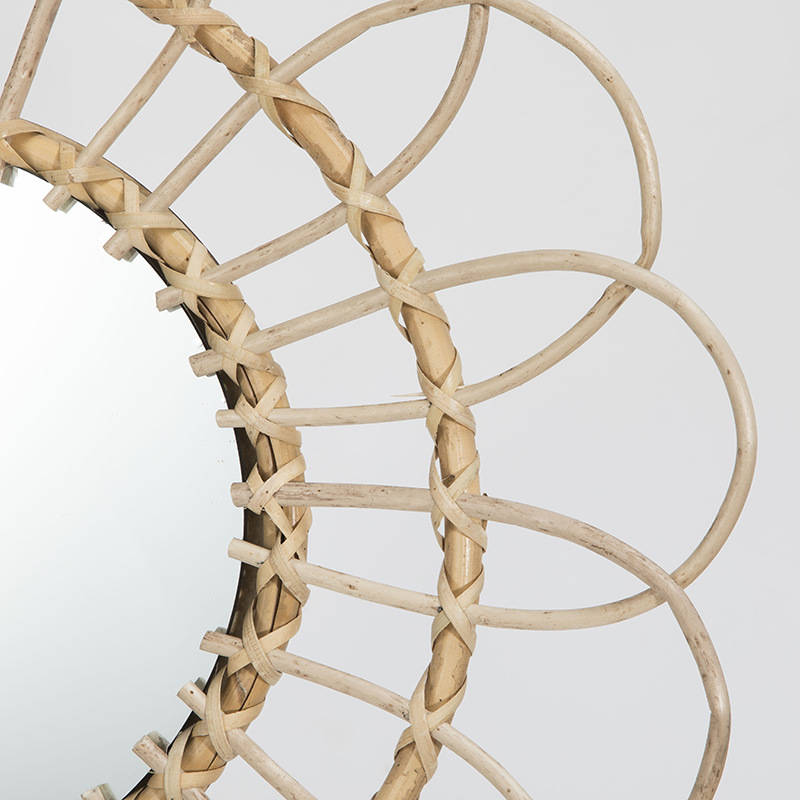 gdaohw1ts1p10742.jpg Nordic Style Custom Rattan Decorative Wall Hanging Mirror Classic Shabby Chic Hotel Decorative Glass Mirror for Everyday Use - WOSEN Mirror