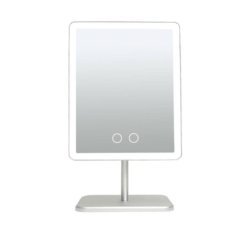Creative Rechargeable LED Smart Touch Screen Portable Makeup Mirror Modern Design 3 Light Vanity Mirror Magnetic Metal Feature - WOSEN Mirror