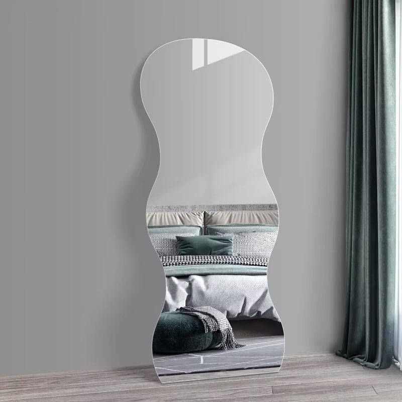 glb5odruhkq10038.jpg Modern Full-Length Punch-Free Creative Decorative Mirror Irregular Shaped Dressing Wall Fitting for Living Room Entrance Home - WOSEN Mirror