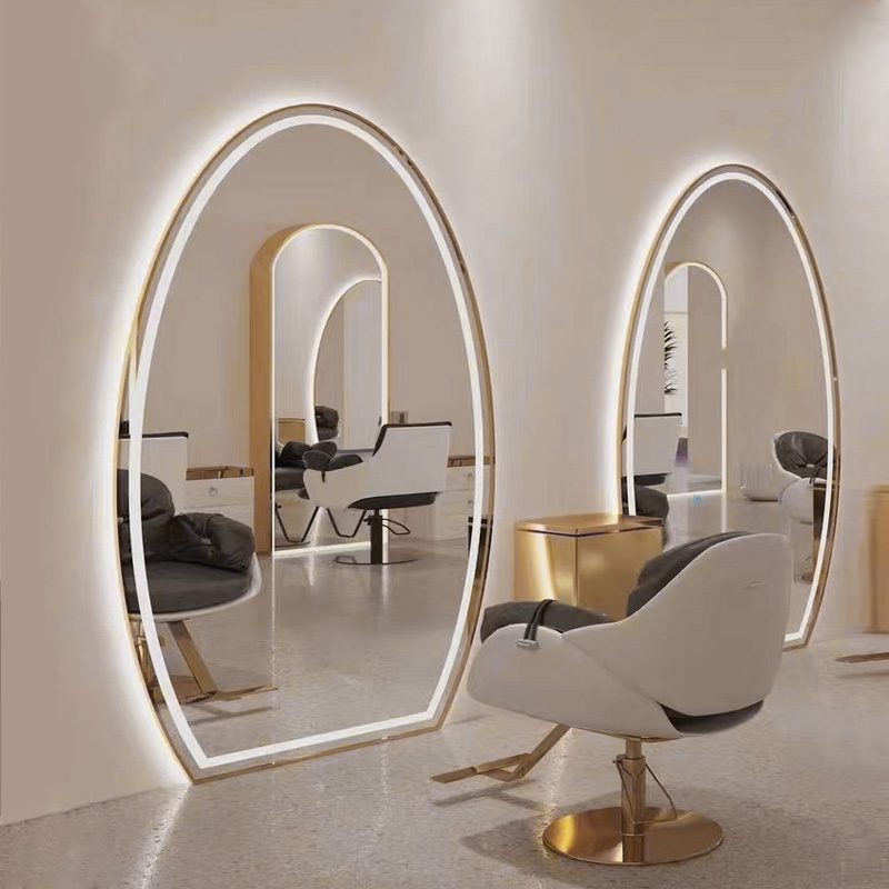 Single-Sided Wall-Mounted Smart LED Light-Emitting Salon Mirror for Hair Salons and Barber Shops - WOSEN Mirror