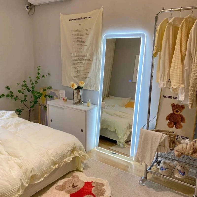 gwlpmi0t4qj20294.jpg Luxury Full-Length Dressing Room Mirror Modern Acrylic Frame Home Decorative Wall or Floor Standing Made of Glass - WOSEN Mirror