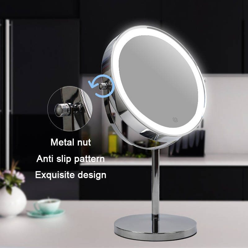 h2uucpekvz47547.jpg Led Desktop Makeup Mirror 10x Magnification Usb Charging Smart Makeup Mirror Portable Makeup Mirror With Light - WOSEN Mirror