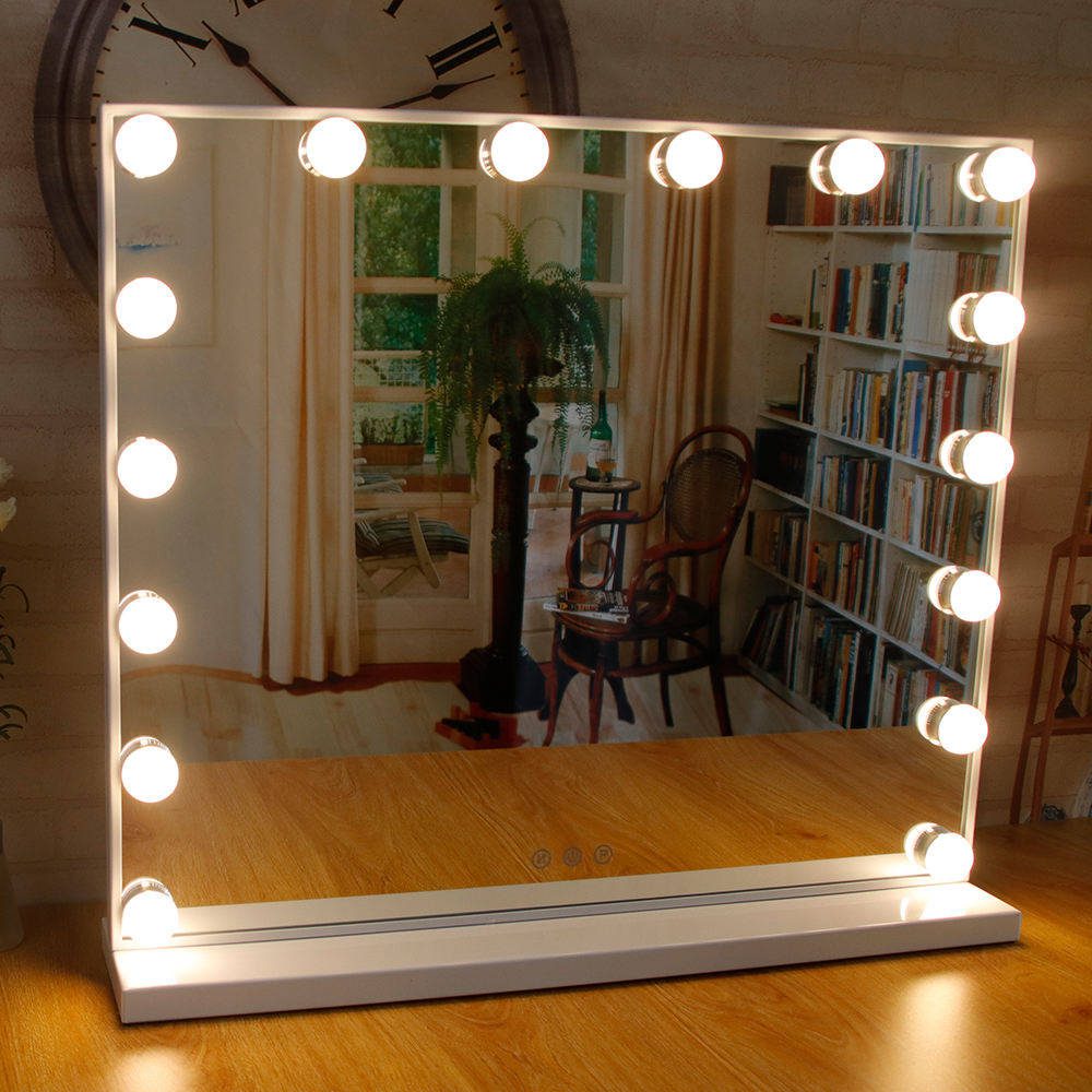 h4ge5oc4e3z8046.jpg Modern Style Makeup Mirror with Led Light with 15 Light Bulbs Vanity Mirror with Lights General Electric Makeup Mirror - WOSEN Mirror