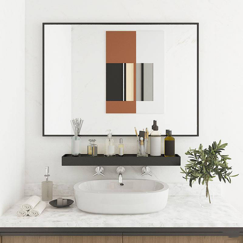 h5wqwcsdog22642.jpg Aluminum Frame Simple Bathroom Mirror Decor Wall Hanging Mirror HD Waterproof Silver Mirror - WOSEN Mirror