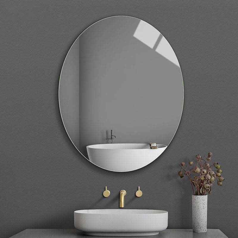 Customized Single Pole Illuminated Oval Hanging Wall Mirror Modern Design for Hotel Guest Home or Bathroom - WOSEN Mirror