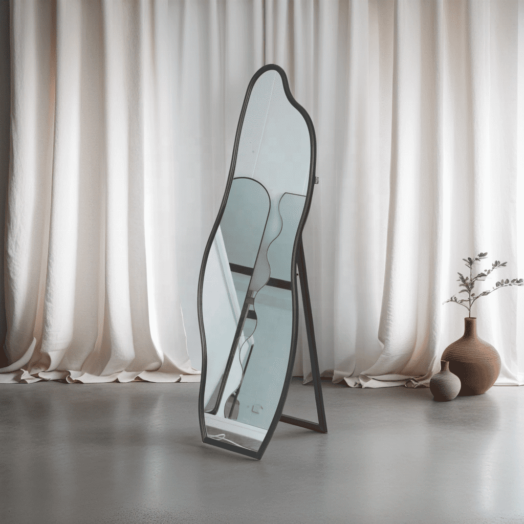 hbz40apb4y115536.png New Design Full-Length Bedroom Floor Mirror Simple Irregular Wall Mirror Full-Size - WOSEN Mirror