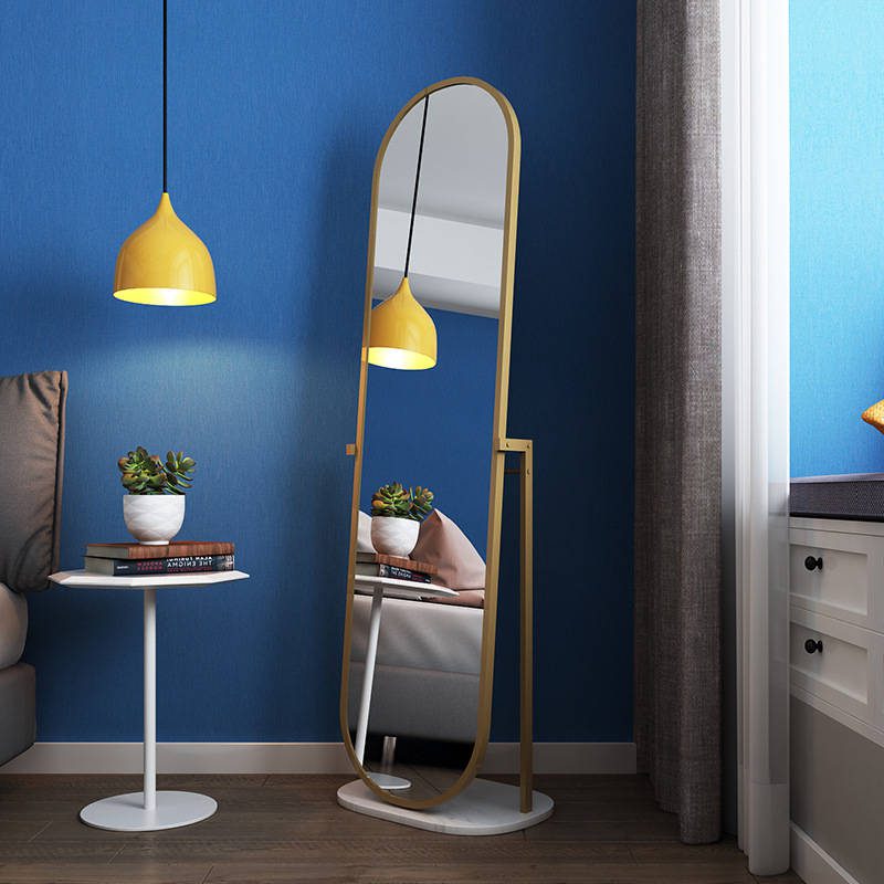 hc3qztdwgyl16514.jpg Nordic Light Luxury Gold Frame Fitting Mirror Household Hat Mirror Floor Mirror - WOSEN Mirror