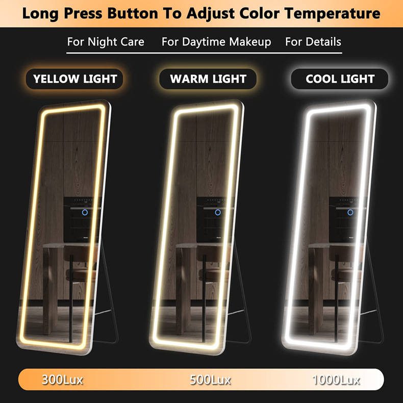 hd05aywepyj17274.jpg Wholesale Floor Full Body Mirror Intelligent High-definition Fitting Mirror Wall Mounted Full Length Lighted Mirror - WOSEN Mirror