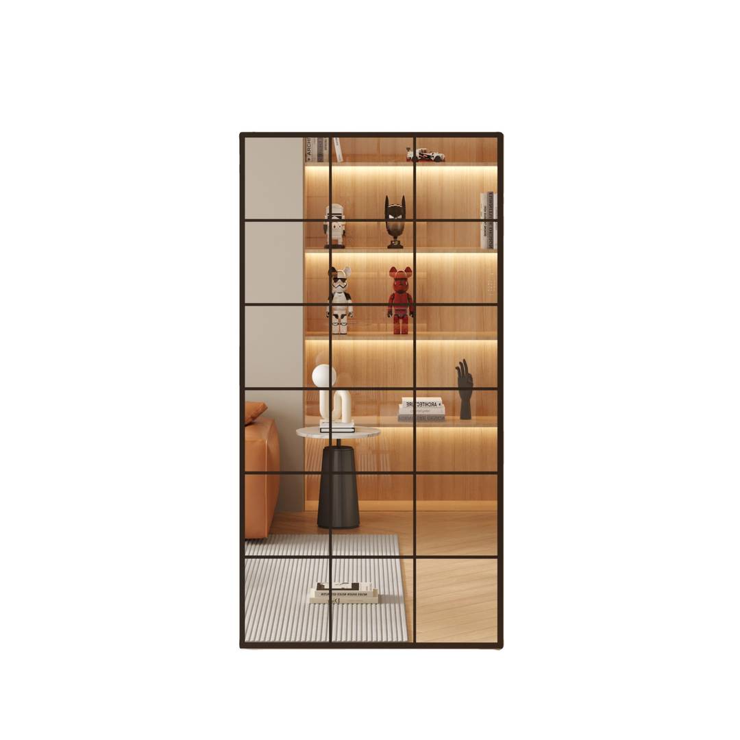 French Retro Full-Length Dress Mirror Simple Wind Design for Home Living Room and Clothing Store Metal Fitting Hanging Mirror - WOSEN Mirror