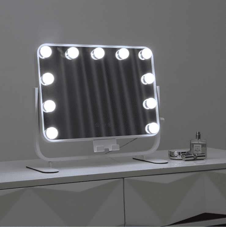 hivpbfdf1ha7745.png LED Desktop Cosmetic Vanity Mirror with Light Bulb 360 Degree Rotation Personalized Style - WOSEN Mirror