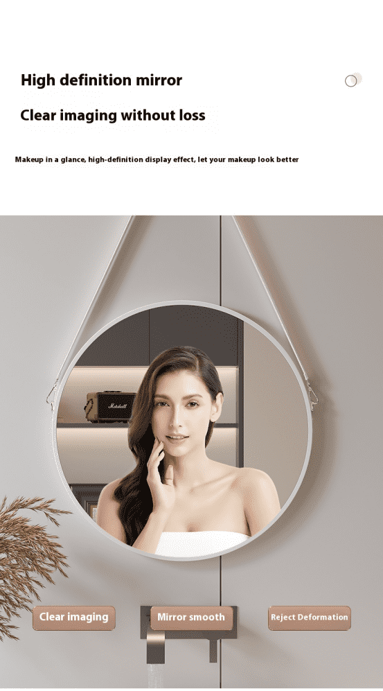 hl0xrnofkpw10646.png Modern Style Golden Bathroom Vanity Mirror Wall-Hanging Glass Makeup Hairdresser and Dressing Mirror for Bathrooms - WOSEN Mirror