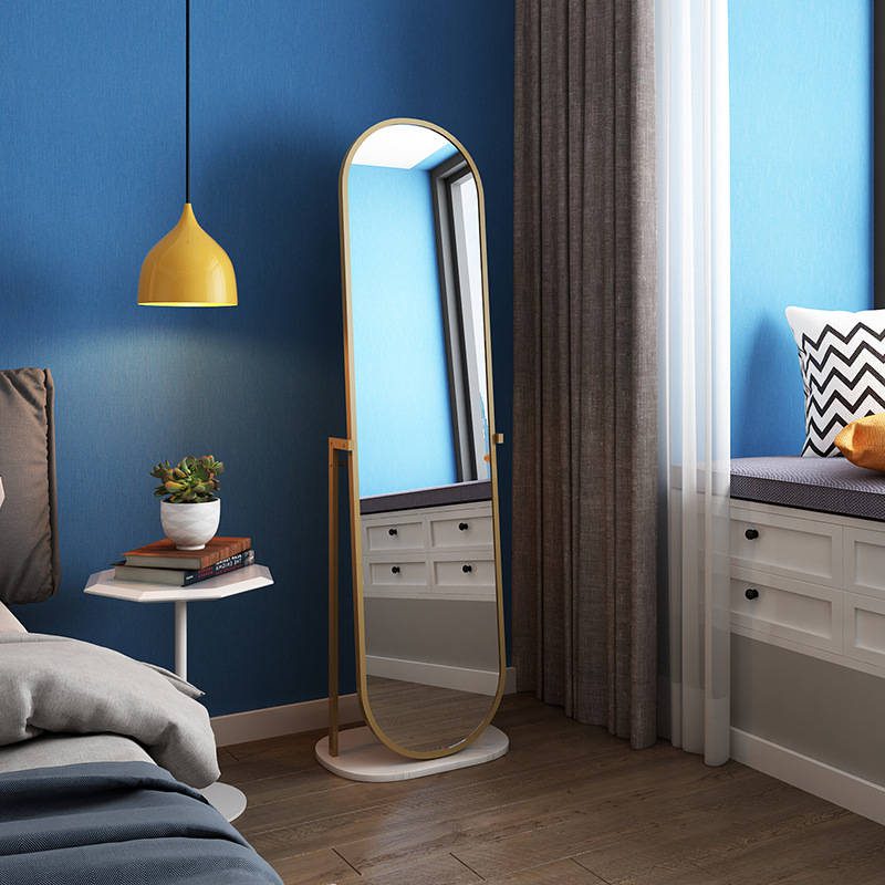 hqwykelo4vv16512.jpg Nordic Light Luxury Gold Frame Fitting Mirror Household Hat Mirror Floor Mirror - WOSEN Mirror